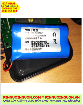 Pin loa Bluetooth 7.4V-2000mAh; Thay pin Pin loa Bluetooth 7.4v 2000mAh Lithium Li-ion /Nhận hàn bấm ghép pin 